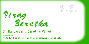 virag beretka business card